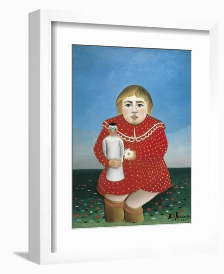 The Girl with a Doll-Henri Rousseau-Framed Art Print