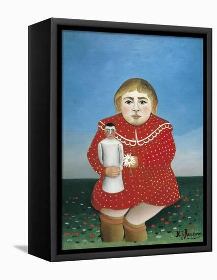 The Girl with a Doll-Henri Rousseau-Framed Stretched Canvas