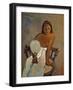 'The Girl with a Fan', 1902-Paul Gauguin-Framed Giclee Print