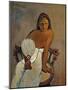 'The Girl with a Fan', 1902-Paul Gauguin-Mounted Giclee Print