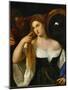 The Girl with a Mirror, Around 1515-Titian (Tiziano Vecelli)-Mounted Giclee Print