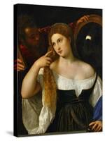 The Girl with a Mirror, Around 1515-Titian (Tiziano Vecelli)-Stretched Canvas