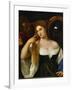 The Girl with a Mirror, Around 1515-Titian (Tiziano Vecelli)-Framed Giclee Print