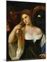 The Girl with a Mirror, Around 1515-Titian (Tiziano Vecelli)-Mounted Giclee Print