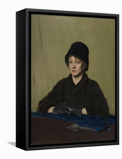 The Girl with a Tattered Glove, 1909 (Oil on Canvas)-William Nicholson-Framed Stretched Canvas