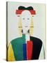 The Girl with the Hat-Kasimir Malevich-Stretched Canvas