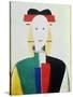 The Girl with the Hat-Kasimir Malevich-Stretched Canvas