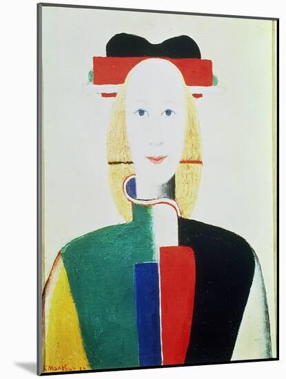 The Girl with the Hat-Kasimir Malevich-Mounted Giclee Print