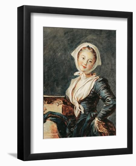 The Girl with the Marmot, c.1785-8-Jean-Honore Fragonard-Framed Giclee Print