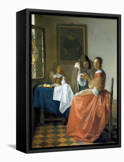 The Girl with the Wineglass, 1659-1660-Johannes Vermeer-Framed Stretched Canvas