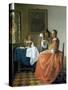 The Girl with the Wineglass, 1659-1660-Johannes Vermeer-Stretched Canvas