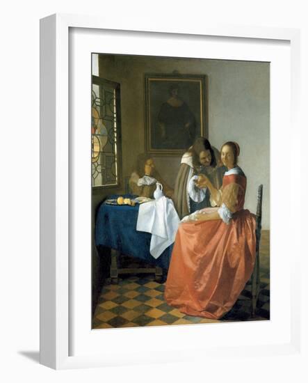 The Girl with the Wineglass, 1659-1660-Johannes Vermeer-Framed Giclee Print