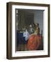 The Girl with the Wineglass-Johannes Vermeer-Framed Giclee Print