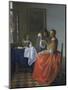 The Girl with the Wineglass-Johannes Vermeer-Mounted Giclee Print