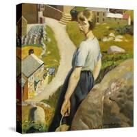 The Girl, Zennor-Harold Harvey-Stretched Canvas