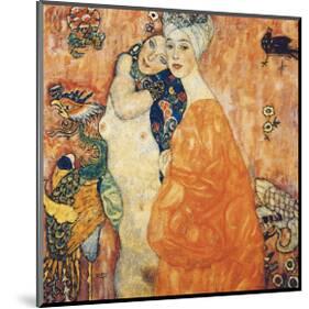 The Girlfriends-Gustav Klimt-Mounted Premium Giclee Print