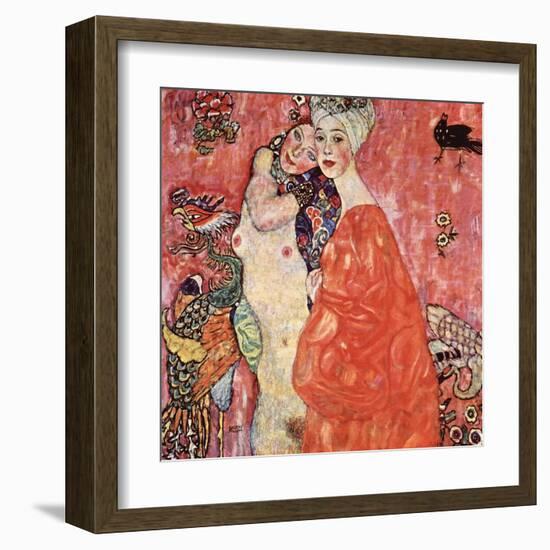 The Girlfriends-Gustav Klimt-Framed Art Print