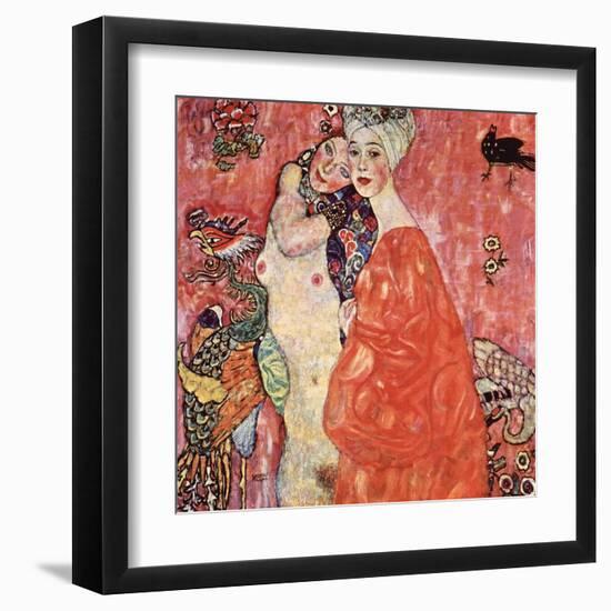 The Girlfriends-Gustav Klimt-Framed Art Print