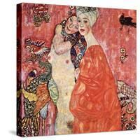 The Girlfriends-Gustav Klimt-Stretched Canvas