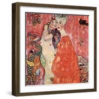 The Girlfriends-Gustav Klimt-Framed Art Print