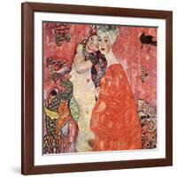 The Girlfriends-Gustav Klimt-Framed Art Print