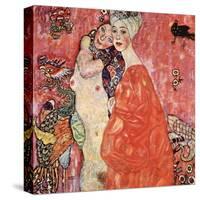 The Girlfriends-Gustav Klimt-Stretched Canvas