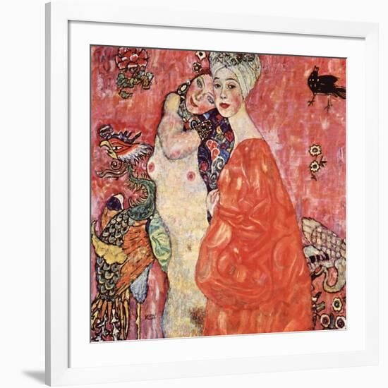 The Girlfriends-Gustav Klimt-Framed Art Print