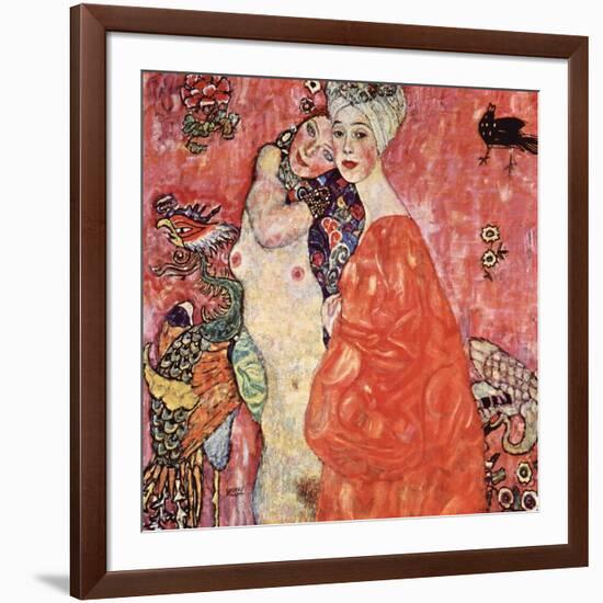 The Girlfriends-Gustav Klimt-Framed Art Print