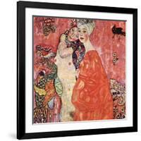 The Girlfriends-Gustav Klimt-Framed Art Print