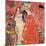 The Girlfriends-Gustav Klimt-Mounted Art Print