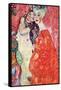 The Girlfriends-Gustav Klimt-Framed Stretched Canvas