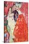 The Girlfriends-Gustav Klimt-Stretched Canvas