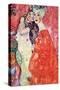 The Girlfriends-Gustav Klimt-Stretched Canvas