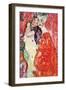 The Girlfriends-Gustav Klimt-Framed Art Print