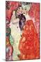 The Girlfriends-Gustav Klimt-Mounted Art Print