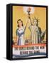 The Girls Behind the Men Behind the Guns, US 2nd World War Poster, Anon, C.1942-null-Framed Stretched Canvas
