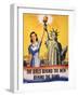 The Girls Behind the Men Behind the Guns…, WWII Poster-null-Framed Giclee Print