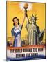 The Girls Behind the Men Behind the Guns…, WWII Poster-null-Mounted Giclee Print