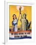 The Girls Behind the Men Behind the Guns…, WWII Poster-null-Framed Giclee Print