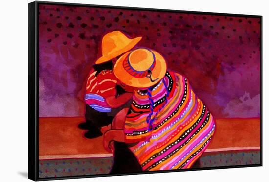 The Girls of Guatemala-John Newcomb-Framed Stretched Canvas