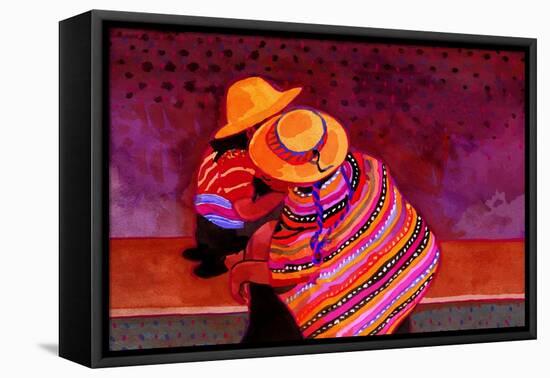 The Girls of Guatemala-John Newcomb-Framed Stretched Canvas