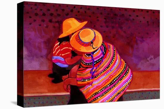 The Girls of Guatemala-John Newcomb-Stretched Canvas