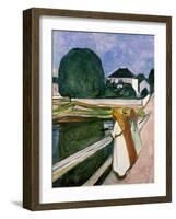 The Girls on the Pier, 1901-Edvard Munch-Framed Premium Giclee Print