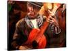 The Gitarrero - The Guitar Player-Markus Bleichner-Stretched Canvas