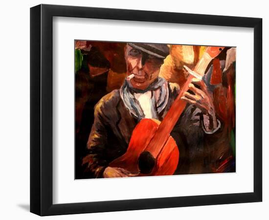 The Gitarrero - The Guitar Player-Markus Bleichner-Framed Art Print