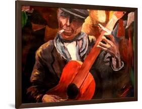 The Gitarrero - The Guitar Player-Markus Bleichner-Framed Art Print