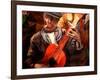 The Gitarrero - The Guitar Player-Markus Bleichner-Framed Art Print