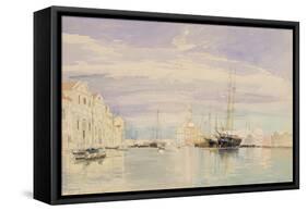 The Giudecca with S. Giorgio Maggiore, Venice, 1857-James Holland-Framed Stretched Canvas