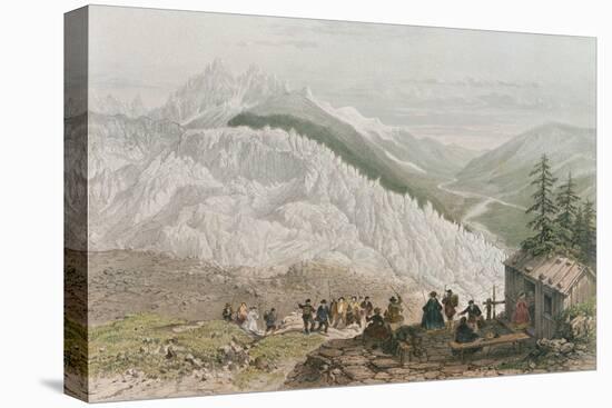 The Glacier and the Chamonix Valley, Engraved by Adolphe Bayot (1810-66) Mid 19th Century-Felix Benoist-Stretched Canvas