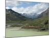 The Glacier Express Train Near St. Moritz, Canton Graubunden, Swiss Alps, Swiitzerland, Europe-Angelo Cavalli-Mounted Photographic Print